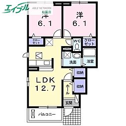 メゾン・オーブ D棟 1階/-
