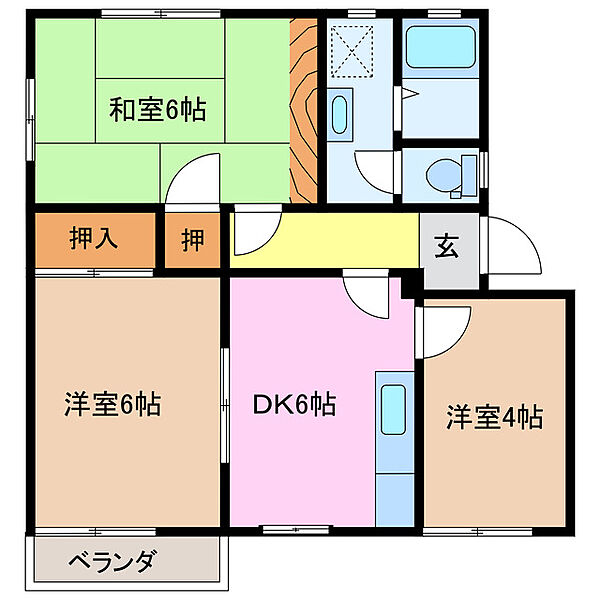 三重県津市久居万町(賃貸アパート3DK・2階・58.00㎡)の写真 その2