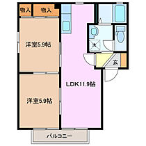 三重県松阪市嬉野野田町（賃貸アパート2LDK・2階・50.54㎡） その2