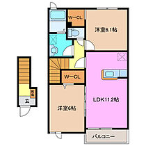 三重県津市久居一色町（賃貸アパート2LDK・2階・57.64㎡） その2