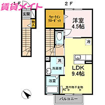 三重県津市久居相川町（賃貸アパート1LDK・2階・42.54㎡） その2