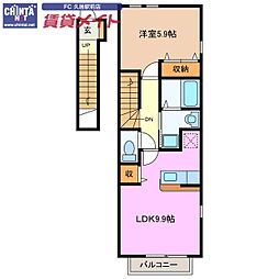 近鉄名古屋線 伊勢中川駅 徒歩10分 2階/-