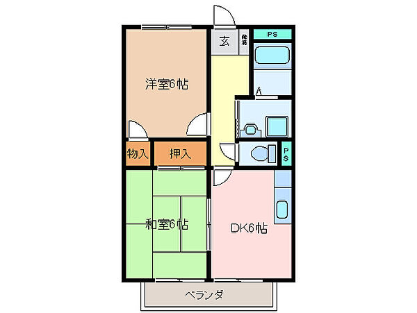 三重県松阪市射和町(賃貸アパート2DK・1階・44.71㎡)の写真 その2