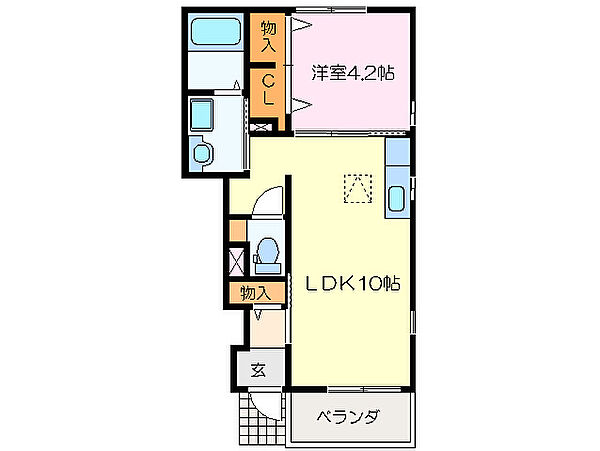 三重県多気郡明和町大字志貴(賃貸アパート1LDK・1階・37.76㎡)の写真 その2