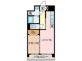 三重県松阪市中町６丁目（賃貸マンション1LDK・8階・33.75㎡） その2