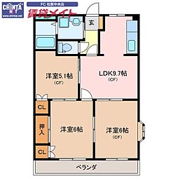 近鉄山田線 松阪駅 徒歩23分