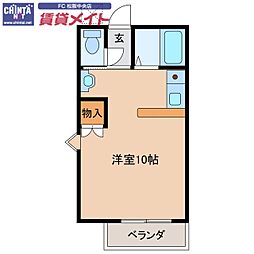 リバティー ワンルームの間取図画像
