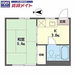 近鉄山田線 宮町駅 徒歩10分 2階/-