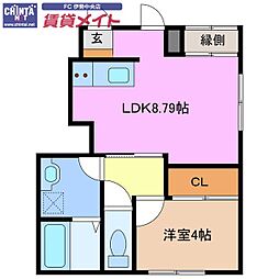 間取図画像 1LDK