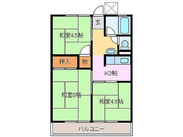 三重県津市垂水(賃貸アパート3K・2階・31.30㎡)の写真 その2