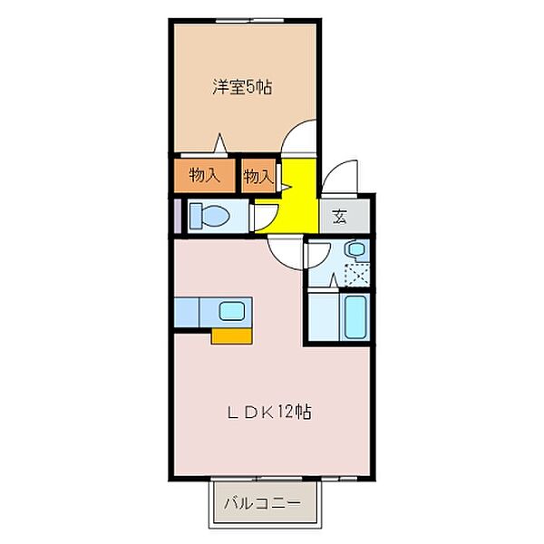 三重県津市上浜町６丁目(賃貸マンション1LDK・1階・41.20㎡)の写真 その2