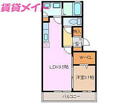 リビングタウンさくらだ  ｜ 三重県津市桜田町（賃貸アパート1LDK・1階・35.40㎡） その2