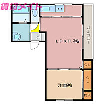 Ｔ-スペース  ｜ 三重県津市丸之内養正町（賃貸アパート1LDK・1階・43.75㎡） その2