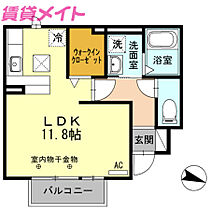 エスポワール高崎  ｜ 三重県津市上浜町6丁目（賃貸アパート1R・1階・33.18㎡） その2