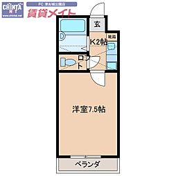 間取図画像 1K