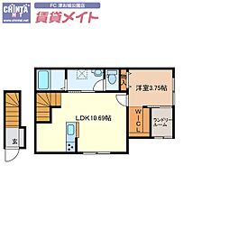 シャロームコートS 1LDKの間取図画像