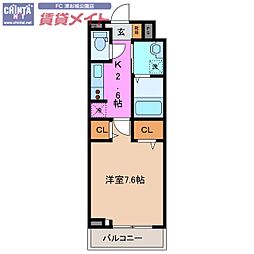 ヒカルサ津市桜橋中央 2階/-