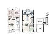 【No.C/建物プラン例】基本建物価格:2700万円※地盤調査判定による改良工事費用、水回4点の追加費用は土地価格、建物価格やオプション費用には含んでおりません。
