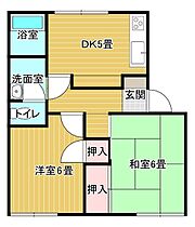 フレンドコーポ A203 ｜ 佐賀県唐津市山下町1187-1（賃貸アパート2DK・2階・44.78㎡） その2