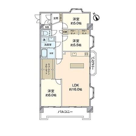 3LDK 間取り
