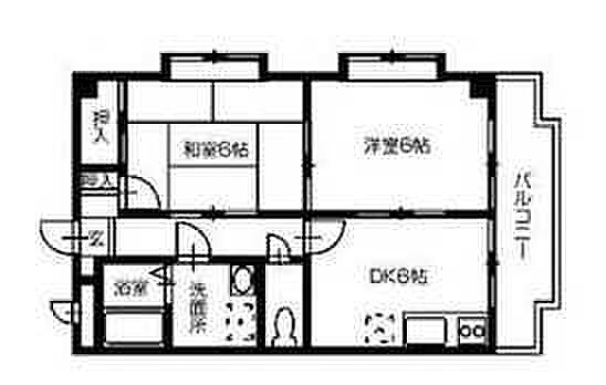 グレイスランド ｜広島県福山市春日町7丁目(賃貸マンション2DK・3階・45.92㎡)の写真 その2