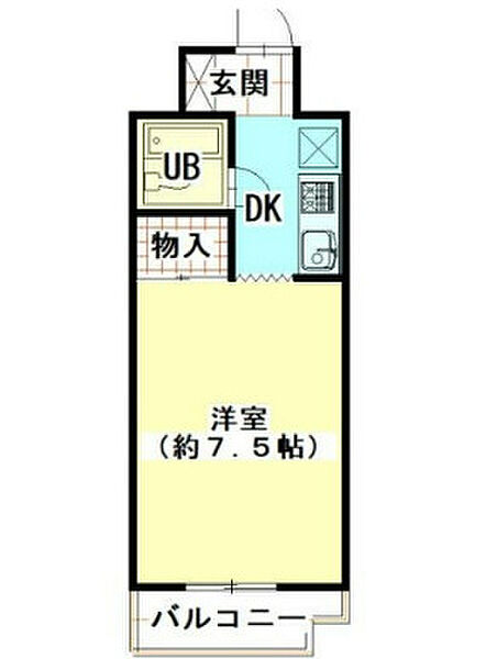 マンション福山 ｜広島県福山市南本庄1丁目(賃貸マンション1K・3階・22.77㎡)の写真 その2