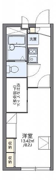 広島県福山市御幸町大字中津原(賃貸アパート1K・1階・22.35㎡)の写真 その2