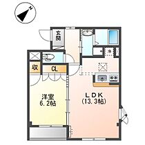 セレニティー  ｜ 広島県福山市多治米町1丁目（賃貸アパート1LDK・1階・44.63㎡） その2