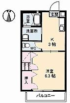 シャーメゾン新湯野  ｜ 広島県福山市神辺町大字新湯野（賃貸アパート1K・2階・28.45㎡） その2