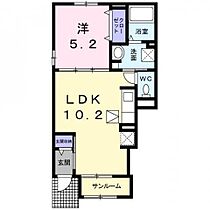 シュエット　II  ｜ 広島県福山市駅家町大字万能倉1351-2（賃貸アパート1LDK・1階・40.02㎡） その2