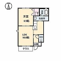 プラムコート  ｜ 広島県福山市高西町真田（賃貸アパート1LDK・1階・40.21㎡） その2