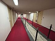 【廊下】マンション内の廊下もレトロ感じる雰囲気となっております。
