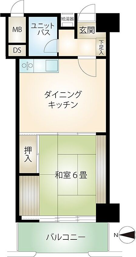 1DK 間取り