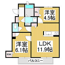 長野県塩尻市大字塩尻町（賃貸アパート2LDK・1階・53.29㎡） その2