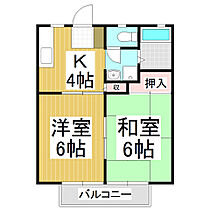 サンシティタカノ  ｜ 長野県岡谷市塚間町（賃貸アパート2K・2階・40.00㎡） その2