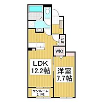 Humming bird　B  ｜ 長野県岡谷市長地柴宮2丁目（賃貸アパート1LDK・1階・50.14㎡） その2