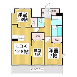 間取図画像 3LDK