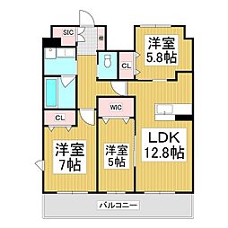 間取図画像 3LDK