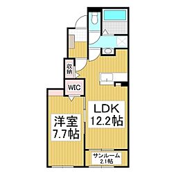 Hummingbird A 1LDKの間取図画像
