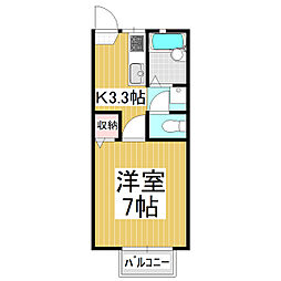 マイメゾン 1Kの間取図画像