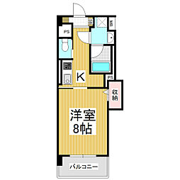 コンフォーティア広丘野村2 1Kの間取図画像