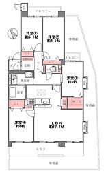 メロディーハイム牧野公園弐番館 4LDKの間取図画像