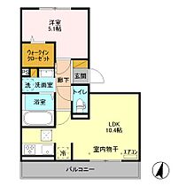 フロレスタセントラルパーク 102 ｜ 千葉県流山市中118-1（賃貸アパート1LDK・1階・40.26㎡） その2