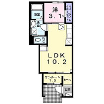 ルピナス 102 ｜ 千葉県野田市桜台1585-1（賃貸アパート1LDK・1階・36.25㎡） その2