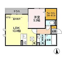 千葉県流山市おおたかの森東3丁目15-5（賃貸アパート1LDK・1階・45.69㎡） その2