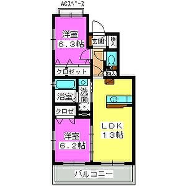 セリーン大利 302｜福岡県大野城市上大利３丁目(賃貸マンション2LDK・3階・60.30㎡)の写真 その2