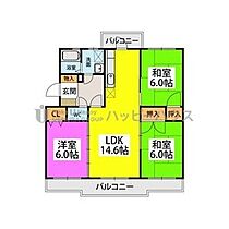 サンハイツ塔原 401 ｜ 福岡県筑紫野市塔原東３丁目4-11（賃貸マンション3LDK・4階・71.04㎡） その2