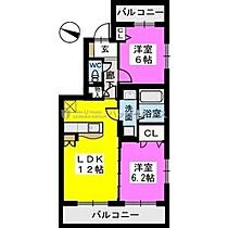 パークハイム 201 ｜ 福岡県太宰府市大佐野３丁目8-39（賃貸マンション2LDK・2階・55.20㎡） その2