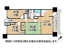 プレステージ明石大久保5 3LDKの間取図画像