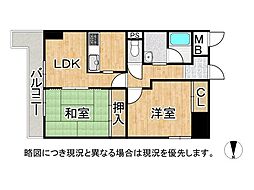 サンエクセル江井ケ島 2LDKの間取図画像